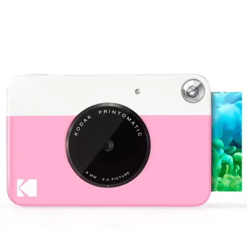 Cel mai vândut Camera foto instant Kodak Printomatic 5MP Roz Fotografie si imprimare pe hartie ZINK 2x3