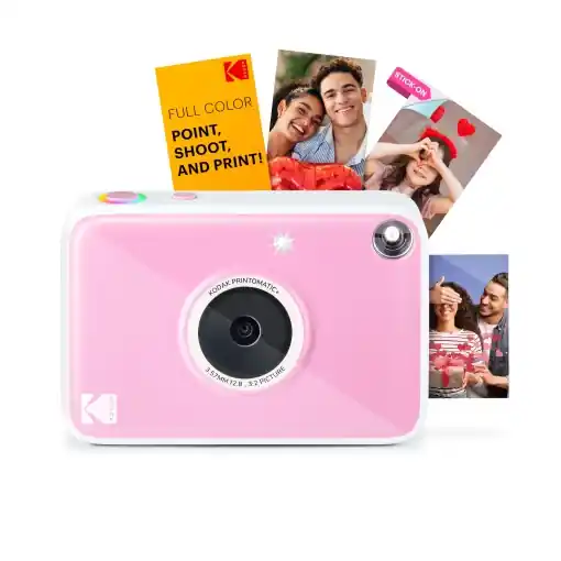Preferatul clienților Kodak Printomatic Camera instant 10MP Roz Tehnologie ZINK Fotografii 2x3