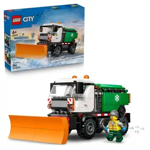 Bestseller LEGO City 60490 Masina de Deszapezire cu Lama Mobila si Functie de Imprastiere