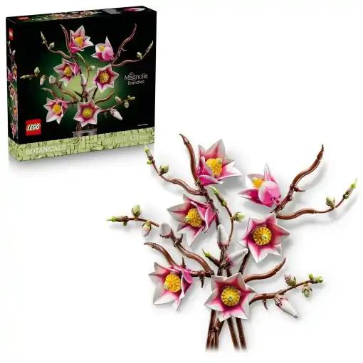Livrare expres LEGO Botanicals Magnolienzweige 11510 Set decorativ cu magnolii artificiale pentru adulti