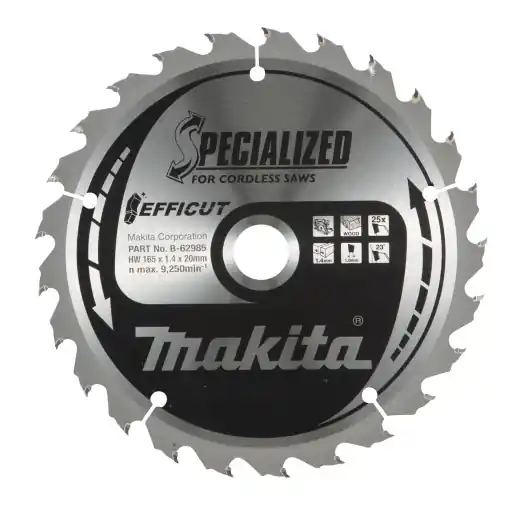 Livrare rapidă Disc circular Makita B-62985, 165 mm, 25 dinti, pentru taiere rapida si precisa in lemn