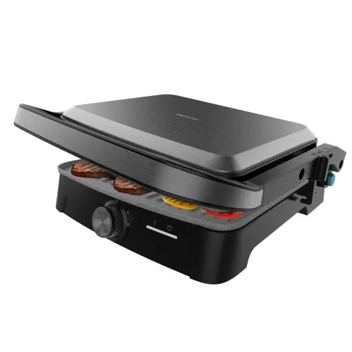 Cel mai vândut Gratar electric Cecotec RocknGrill 2000, 2000W, deschidere 180, antiaderent