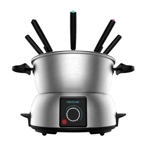 Fondue electric Cecotec FunGourmee, 8 persoane, 1000W, otel inoxidabil, temperatura reglabila Preț promoțional