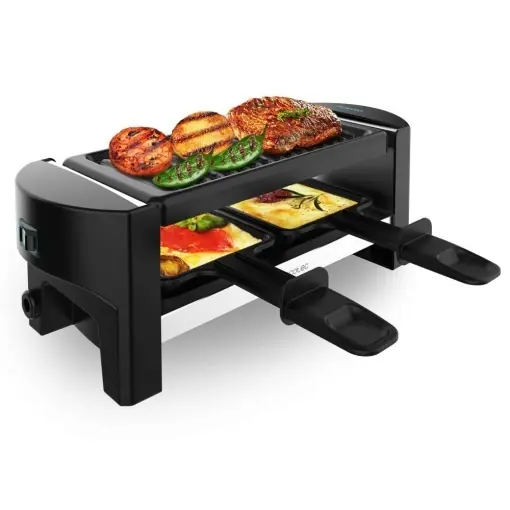 Ultima șansă Gratar electric Raclette Cecotec CheeseGrill 3200 Pocket, 320W, finisaj inox, antiaderent