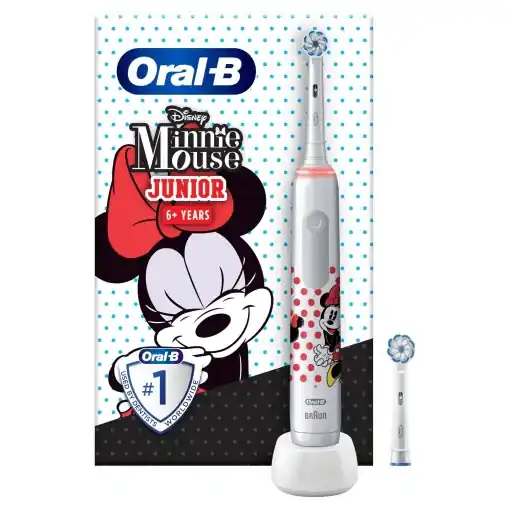Periuta de dinti electrica Oral-B Junior Minnie Mouse, copii 6, 2 capete, alb Livrare gratuită