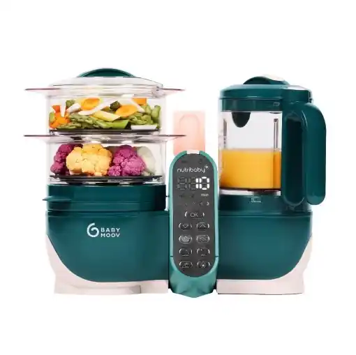 Aparat multifunctional Babymoov Nutribaby Plus Opal Green, 2200 ml, 6 functii, LCD Reducere