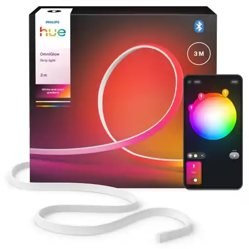 Reducere Banda LED Philips Hue OmniGlow, 3m, 2700 lm, culori vibrante, control prin aplicatie