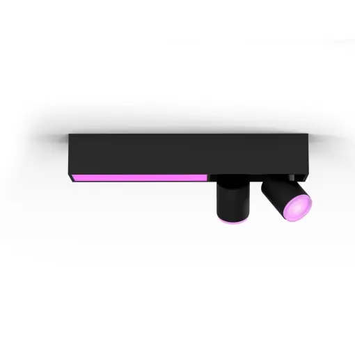 Calitate înaltă Spoturi LED inteligente Philips Hue Centris, 2 becuri, 16 milioane culori, negru