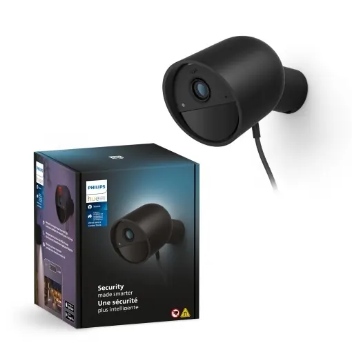 Preț redus Camera de supraveghere smart Philips Hue Secure, Full HD, interiorexterior, negru