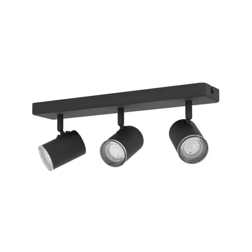 Ieftin Plafoniera EGLO Consuma 1, 3 Spoturi Reglabile, Negru, IP44, GU10