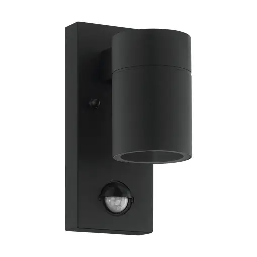 Aplica de perete LED Eglo Riga 5, cu senzor de miscare, negru, IP44 Nu rata