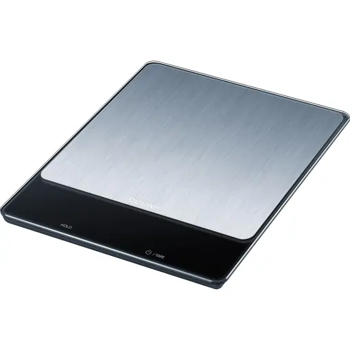 Cantar de bucatarie Beurer KS 34 XL, capacitate 15 kg, suprafata din inox, display Magic LED Cumpărături sigure
