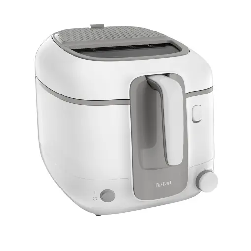 Friteuza electrica Tefal Super Uno FR3100, capacitate 2.2 L, albgri, filtru de miros Preț promoțional