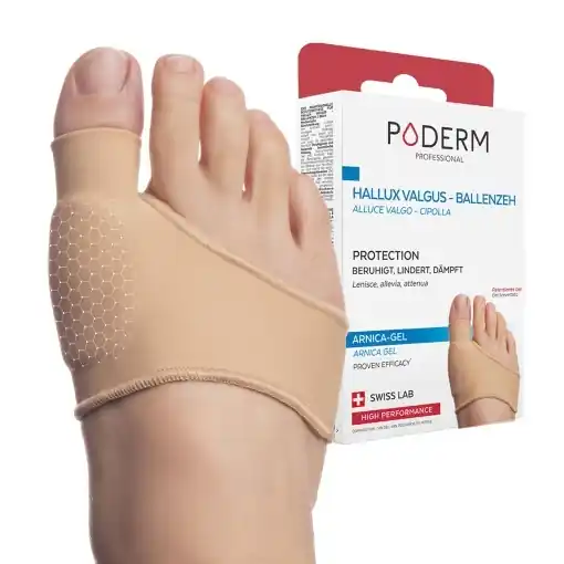 Orteza pentru Hallux Valgus Poderm, Gel cu Arnica, Material Respirabil, Recomandata de Podiatri Preț promoțional