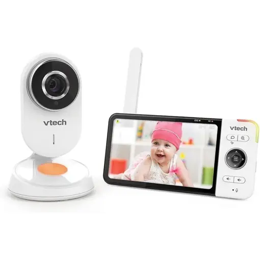 Monitor video pentru bebelusi VTech BM818, ecran HD 5 inch, vedere nocturna, lumina de veghe, alb Calitate înaltă