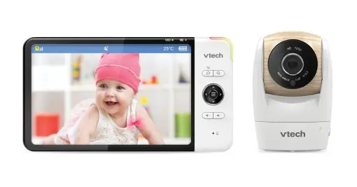 Plată securizată Monitor video pentru bebelusi VTech VM919 HD, camera cu unghi larg, ecran LCD 7, vedere nocturna