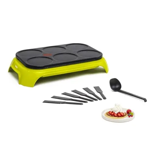 Livrare expres Aparat pentru clatite Tefal PY5593 CrepParty, 6 portii, indicator temperatura, galbennegru