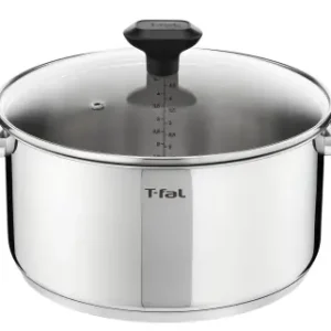 Preț mic Oala inox Tefal Comfort Max 24 cm cu capac, compatibila inductie, manere termoizolate
