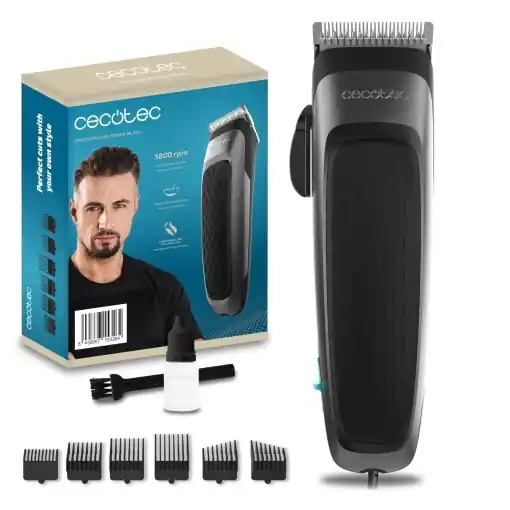 Reducere de preț Masina de tuns Cecotec PrecisionCare Power Blade, 5800 RPM, lame din otel inoxidabil, design ergonomic