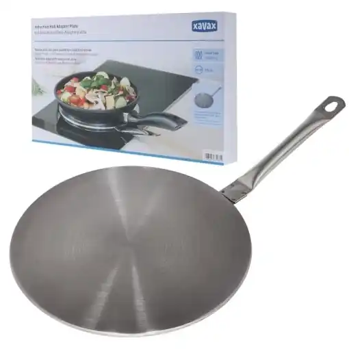 Promoție Placa adaptor inductie Xavax, 19 cm, maner izolat, argintiu