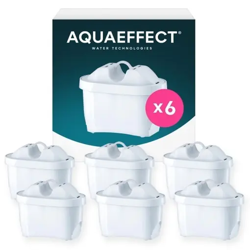 Retur ușor Cartuse filtrare apa AQUAEFFECT MAX, set 6 bucati, reduce clor si calcar