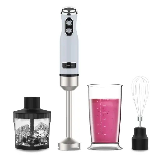 Blender vertical Cecotec Power RetroBlue 1200MAX, 1200 W, tehnologie CrossBlades, set accesorii, albastru Preț mic