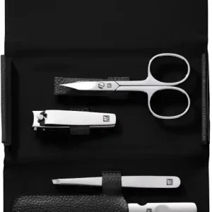 Set manichiura si pedichiura ZWILLING, 5 piese, otel inoxidabil, etui piele neagra Ofertă de sezon
