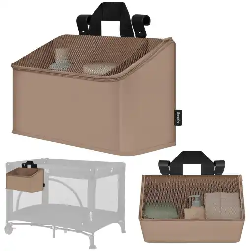 Discount Organizer pentru patut si masuta de infasat Lionelo Sidepocket Medium, 43x15x23 cm, 3 compartimente, material rezistent