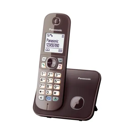 Livrare gratuită Telefon fix fara fir Panasonic KX-TG6811GA, functie Eco, blocare apeluri, mocca