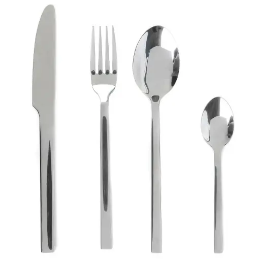 Set tacamuri din inox Russell Hobbs BW04303EU7, 24 piese, finisaj oglinda, pentru 6 persoane Transport gratuit