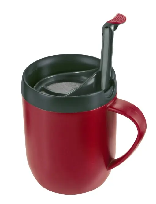 Preț mic Cana termica Zyliss E990002, izolata, rosie, cu filtru pentru cafea macinata