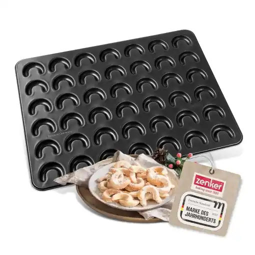 Reducere Tava pentru Kipferl Zenker, 42 forme, antiaderenta, 42 x 32 cm