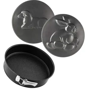 Preț mic Tava de copt Zenker 26 cm cu 2 funduri decorative, neagra, antiaderenta