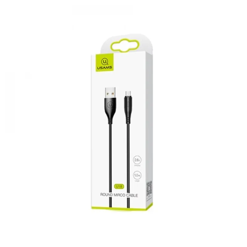 USAMS USB Micro USB Convertor Negru 1m SJ268USB01 Preț promoțional