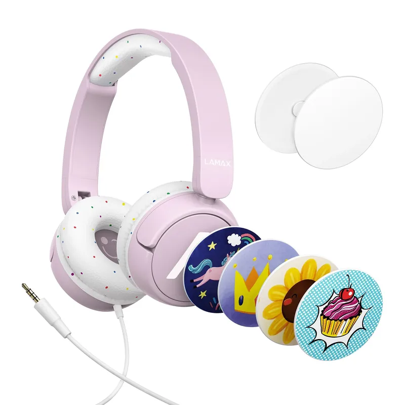 Ieftin LAMAX SoundKid1 Cablu copil cască roz
