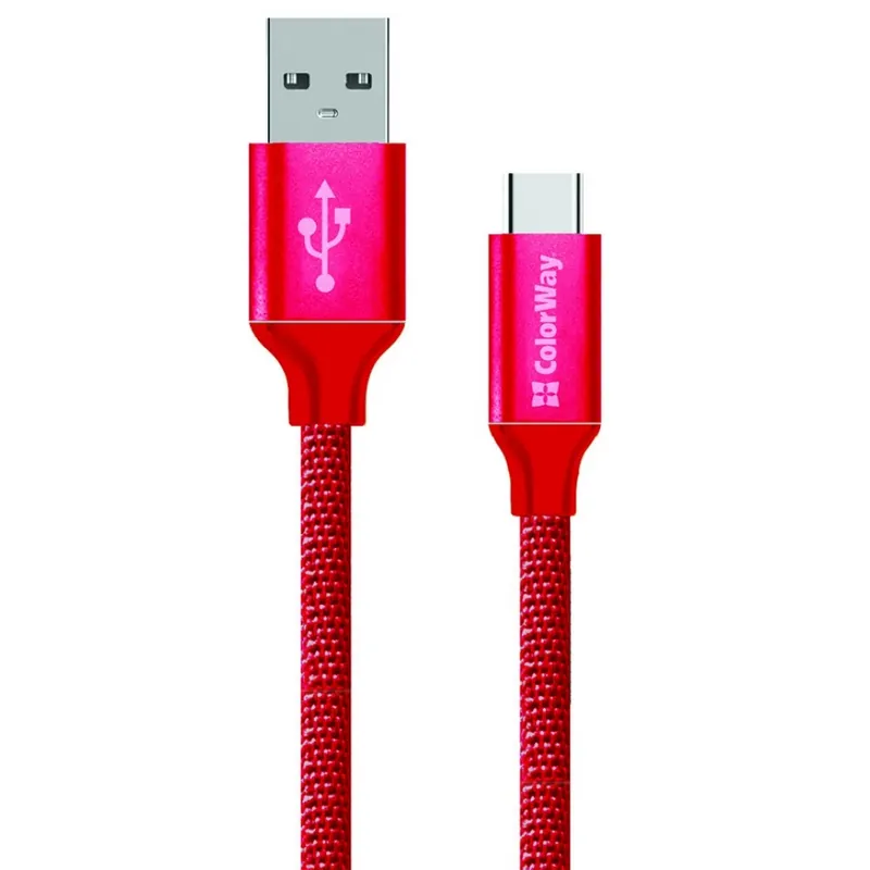 Bestseller COLORWAY USB 2.0 Type C Convertor roșu 1m CW-CBUC003-RD