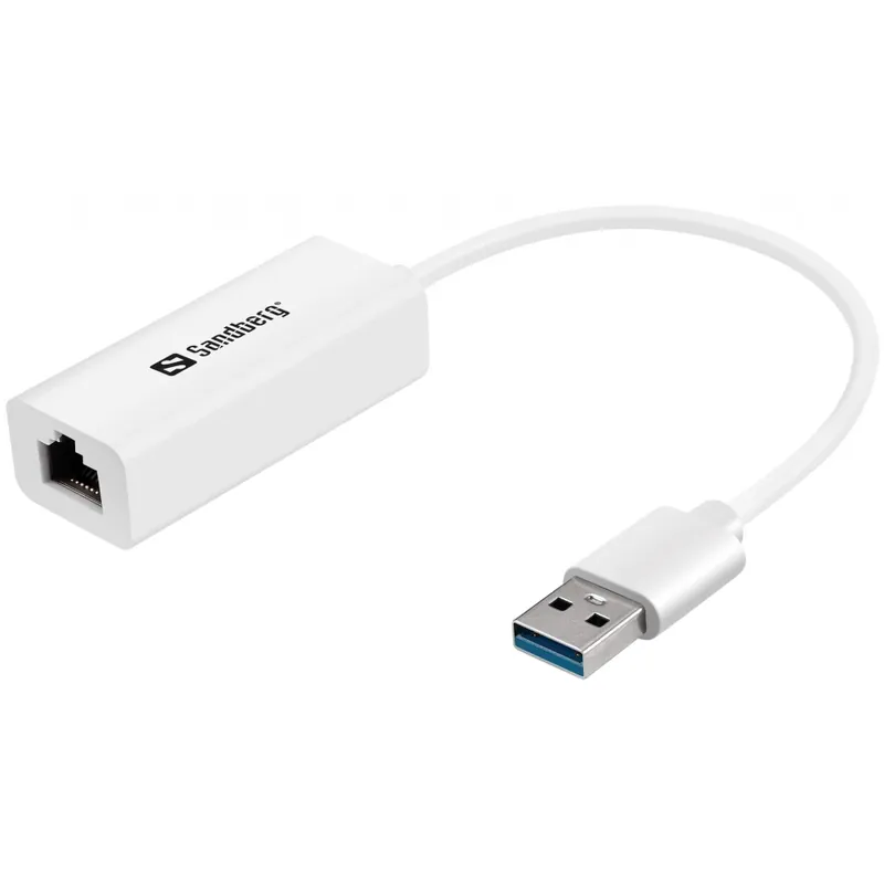 Nu rata SANDBERG 133-90 USB 3.0 UTP Convertor 10cm 1Gbps alb