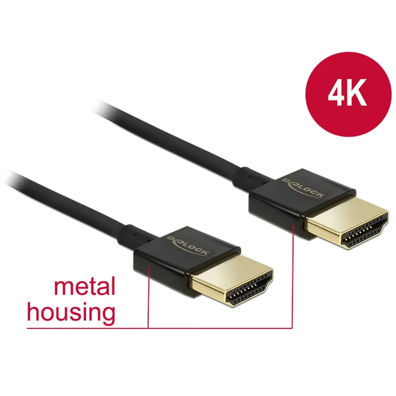 Ultima șansă DELOCK HDMI Conector Negru 2m 84773