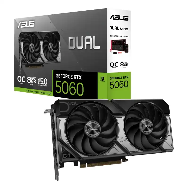 Popular ASUS DUAL-RTX5060-O8G Dual OC GeForce RTX 5060 8GB GDDR7 DLSS4