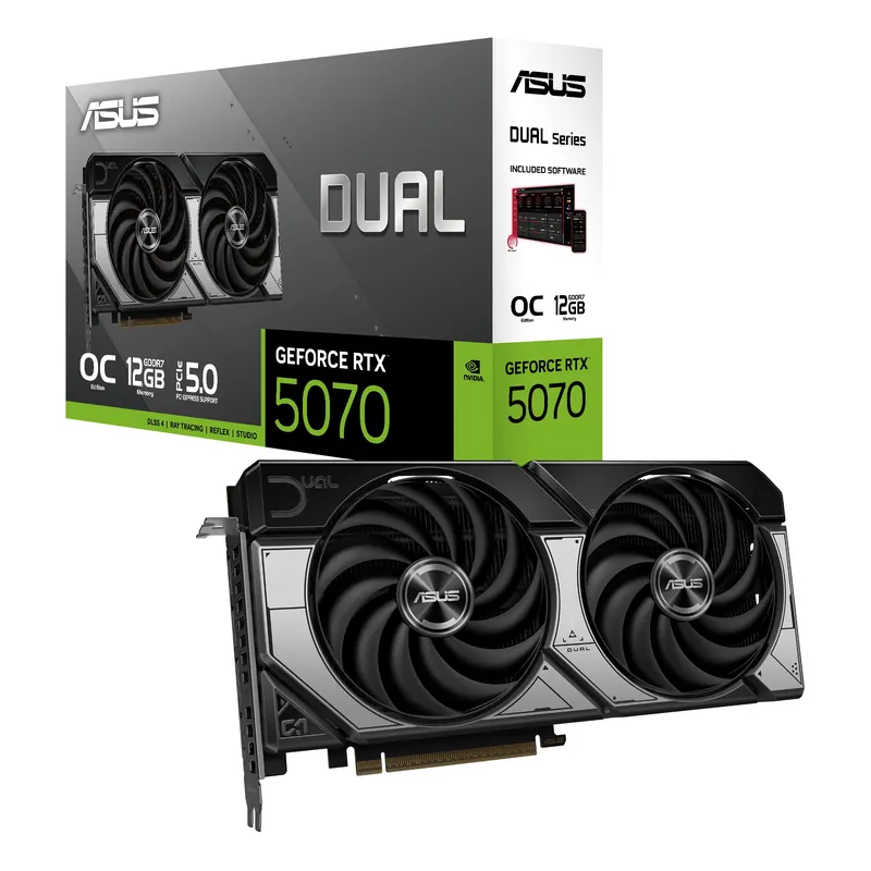 ASUS DUAL-RTX5070-O12G Dual OC GeForce RTX 5070 12GB GDDR7 DLSS4 + Nvidia_Pragmata + ASUS ROG Harpe Ace Aim Lab Edition Premium