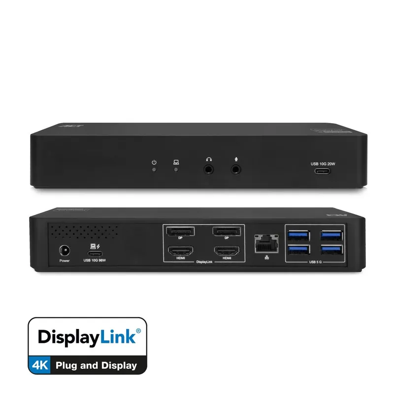 ACT CONNECTIVITY USB-C Stație de andocare 4K 2 HDMI sau DisplayPort Monitor DisplayLink Preț redus