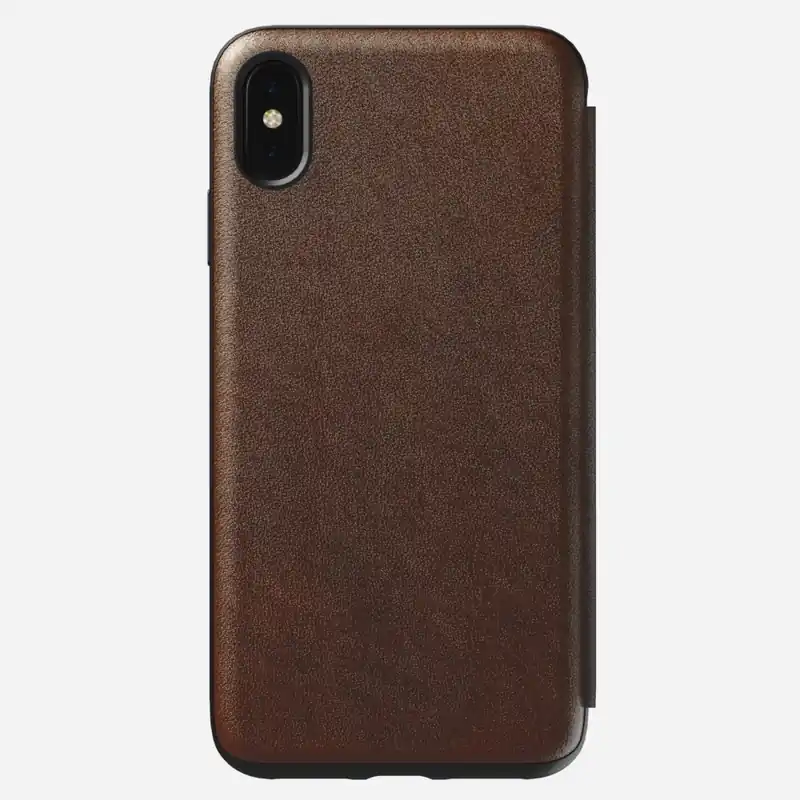 Preț redus NOMAD GOODS Rugged Tri-Folio poate fi deschisă husă piele iPhone XS Max maro
