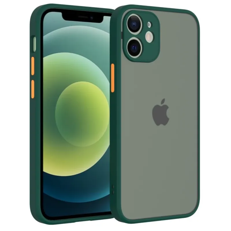 Ofertă de sezon CELLECT Plastic matt toc iPhone 13 Pro verde-portocaliu