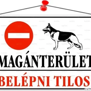 Információs tablet Magánterület belépni este interzis 35x25cm Cumpărături sigure