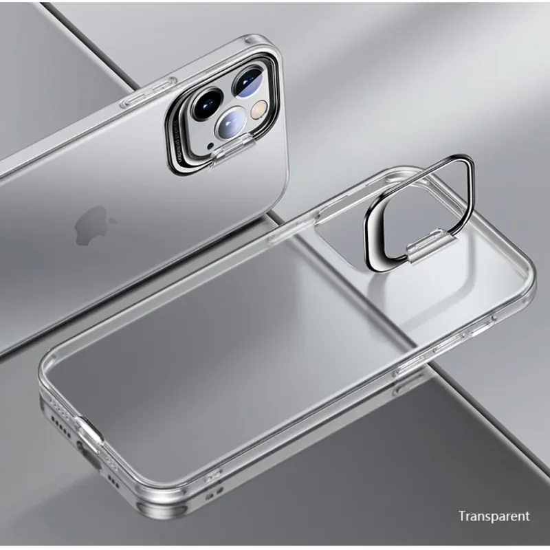 Noutate CELLECT silicon toc ascuns cu suport iPhone 14 Pro Max transparent