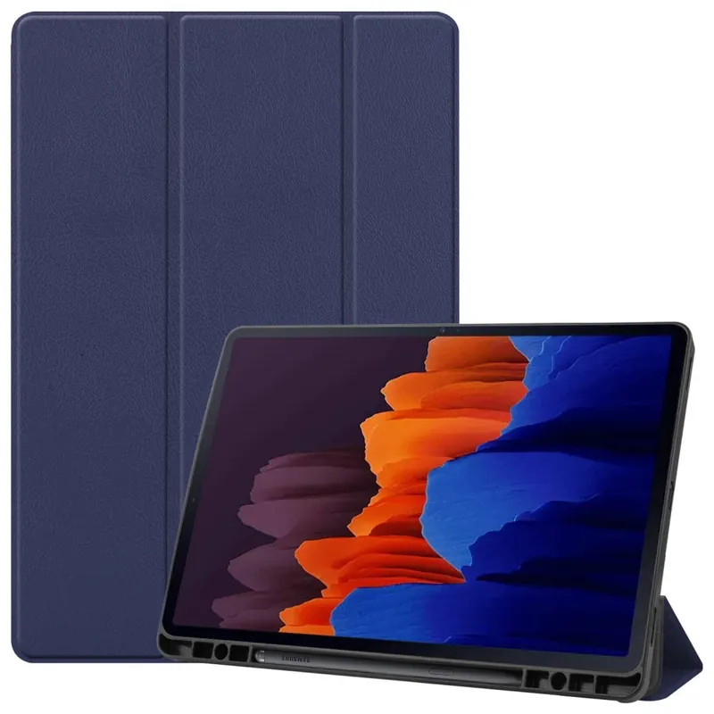 Discount CELLECT Tab S7 Plus 12.4" T970/T975 toc toll cu suport albastru