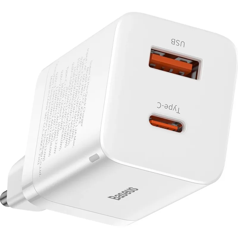 BASEUS Super Si Pro Quick Charger USB + USB-C 30W alb Ofertă