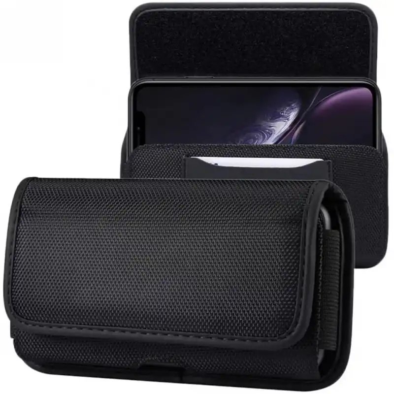 Ofertă de sezon ZONE Oxford Model-2 universal toc minciuna curea cu clips poate fi dantelat cu suport card Apple iPhone 13 Mini mărime negru