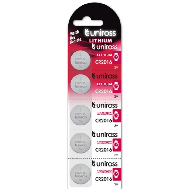 UNIROSS CR2016 3V lithium baterie buton (CR) 5buc Preț promoțional