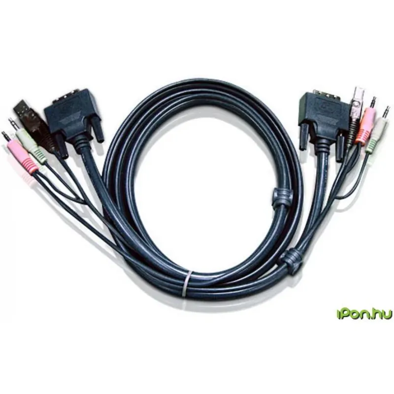 ATEN DVI-D USB Jack Conector Negru 1.8m 2L-7D02U Preț redus